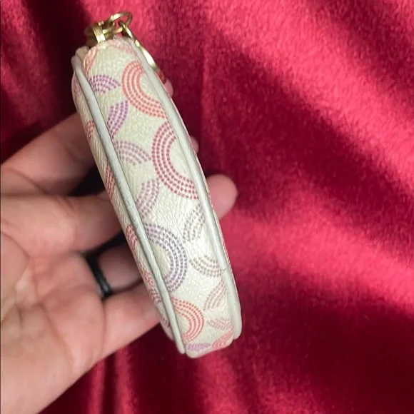 Coach Multicolor Circle Pattern Key & Card Holder x